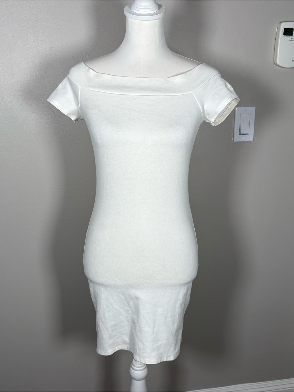 Y2k Boatneck Offshoulder Dress